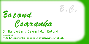 botond csaranko business card